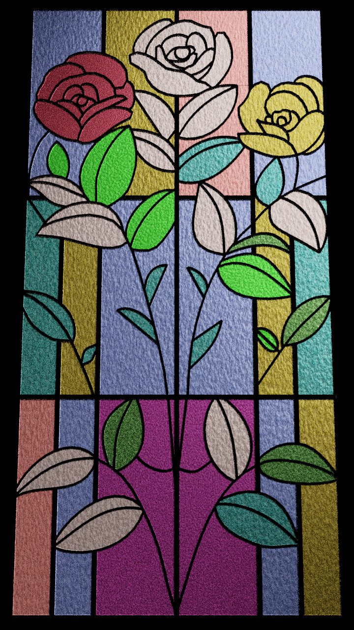 Stained_glass_3roses preview image 1